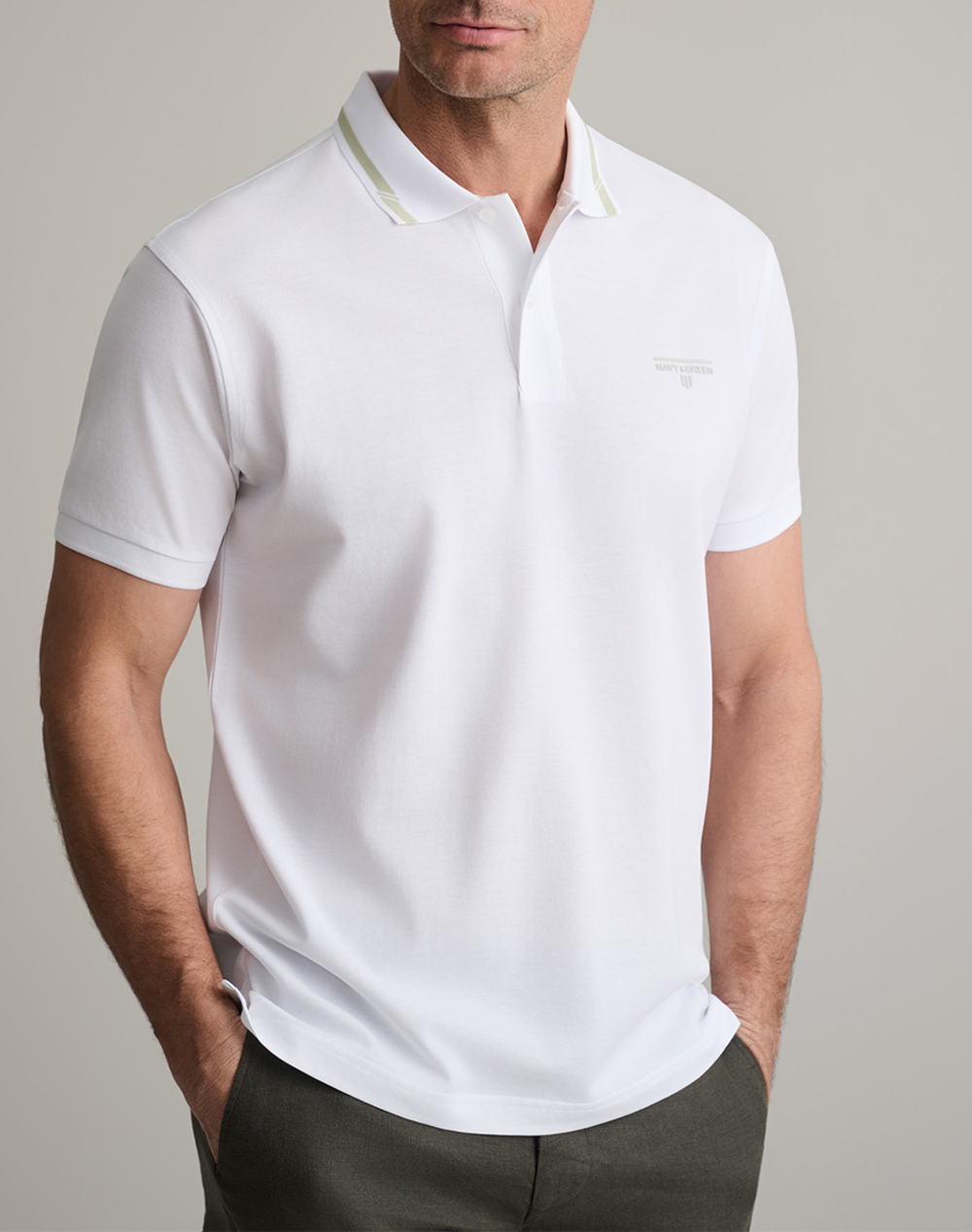 NAVY&GREEN ΜΠΛΟΥΖΑ ΠΟΛΟ 24EY.040/1PL-WHITE White