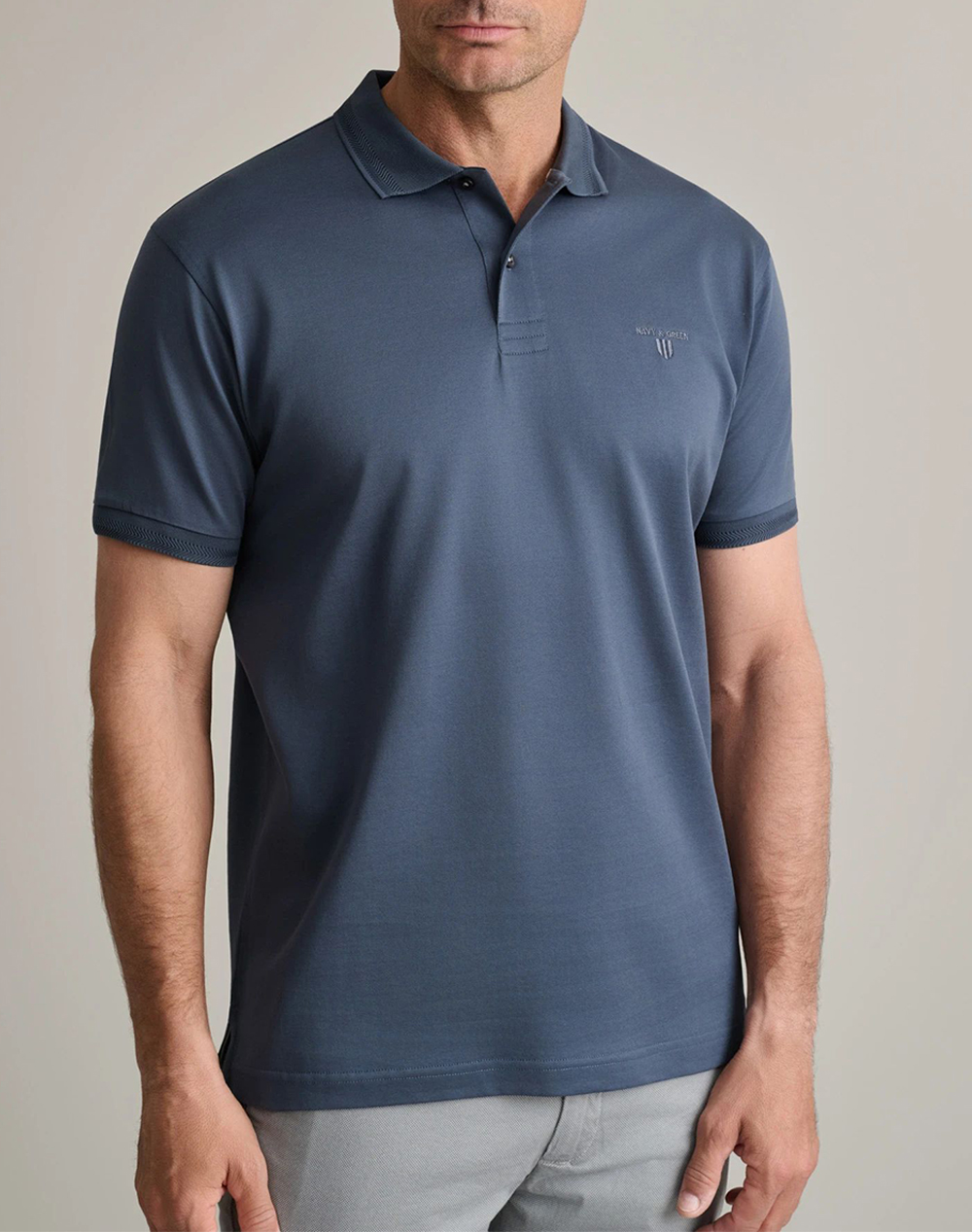 NAVY&GREEN ΜΠΛΟΥΖΑ ΠΟΛΟ 24EY.025/PL.1-Orion Blue SteelBlue