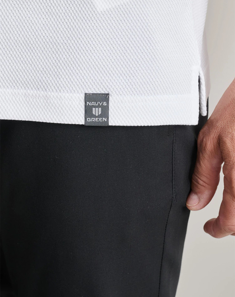 Navy Green Μπλούζα Πολο 24Ey 022 Pl-White White ανδρικά ρούχα μπλούζες Polo Politikos Shop Πολιτικός
