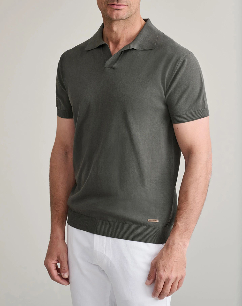 NAVY&GREEN ΠΛΕΚΤΟ POLO, KONTO MANIKI 24AR.981/PLV.1-OLIVE BROWN Olive