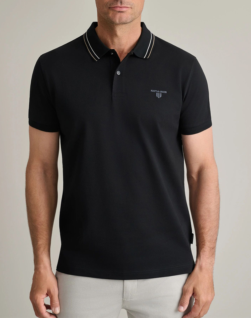 NAVY&GREEN ΜΠΛΟΥΖΑ ΠΟΛΟ 24TS.004/PL-BLACK Black
