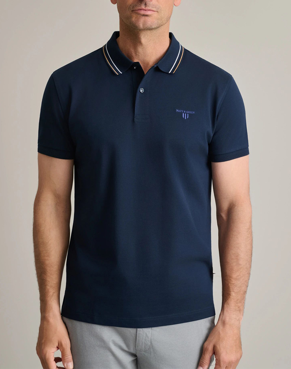 NAVY&GREEN ΜΠΛΟΥΖΑ ΠΟΛΟ 24TS.004/PL-MARINE BLUE DarkBlue