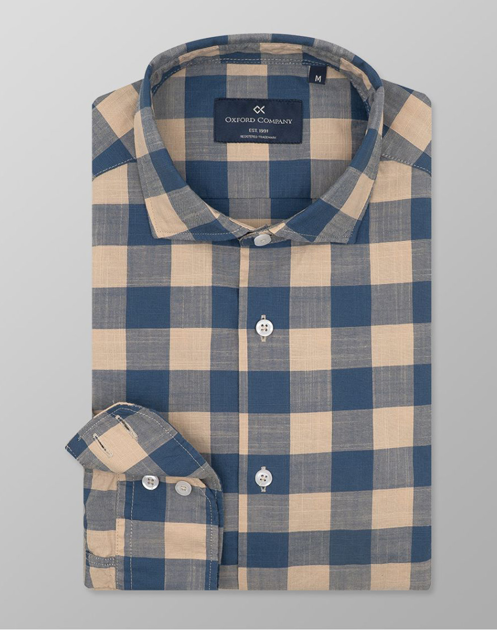 OXFORD COMPANY ROMEO SLIM FIT ΠΟΥΚΑΜΙΣΟ F131-RZ21.03-03 Blue