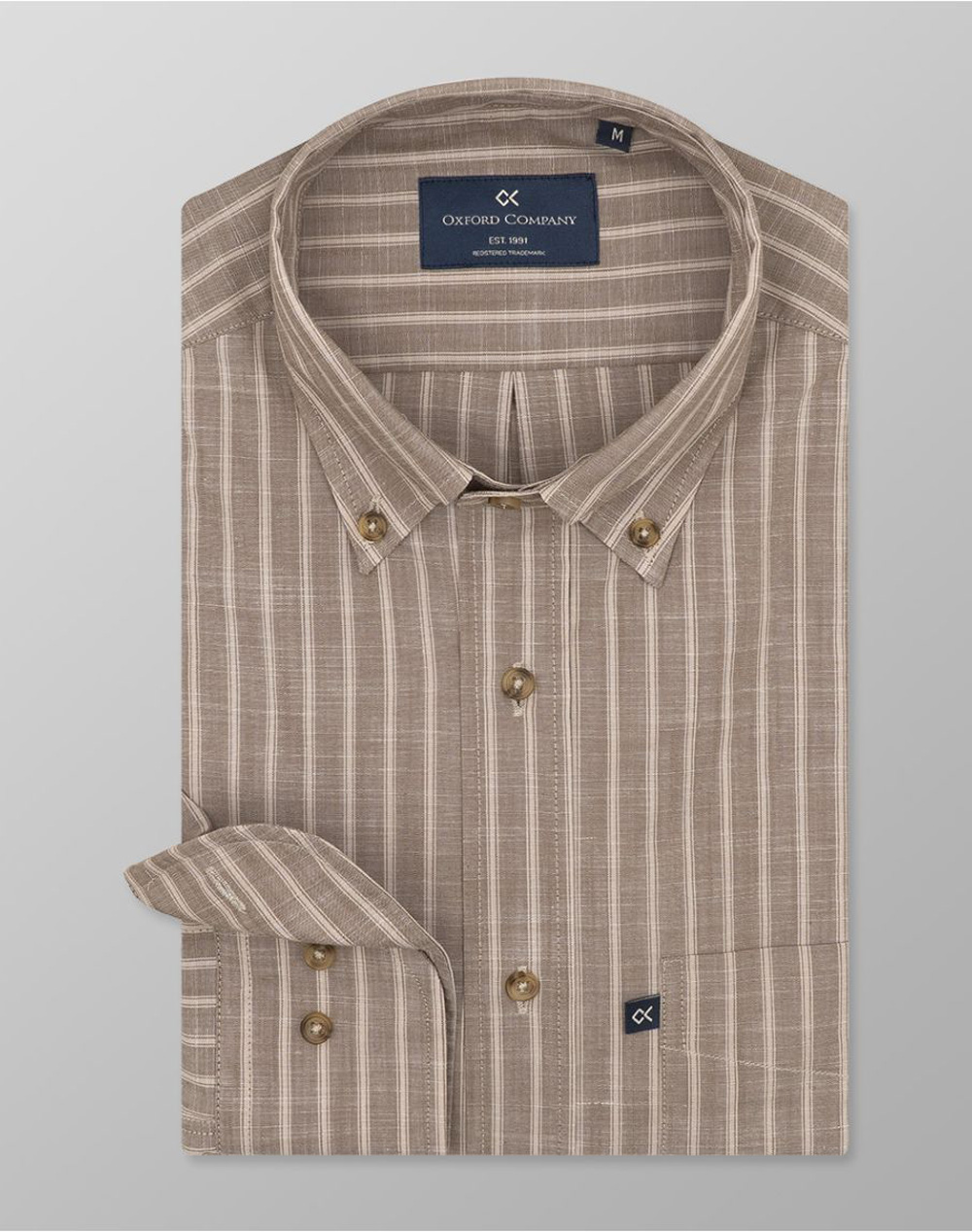 OXFORD COMPANY BUTTON DOWN ΠΟΥΚΑΜΙΣΟ F121-BZ10.01-01 Biege