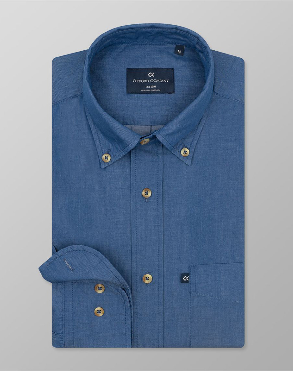 OXFORD COMPANY BUTTON DOWN ΠΟΥΚΑΜΙΣΟ J110-BZ10.01-01 DenimBlue