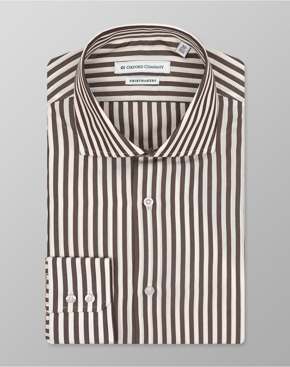 OXFORD COMPANY CLUB SLIM FIT ΠΟΥΚΑΜΙΣΟ M327NRZ21.01-01 Brown