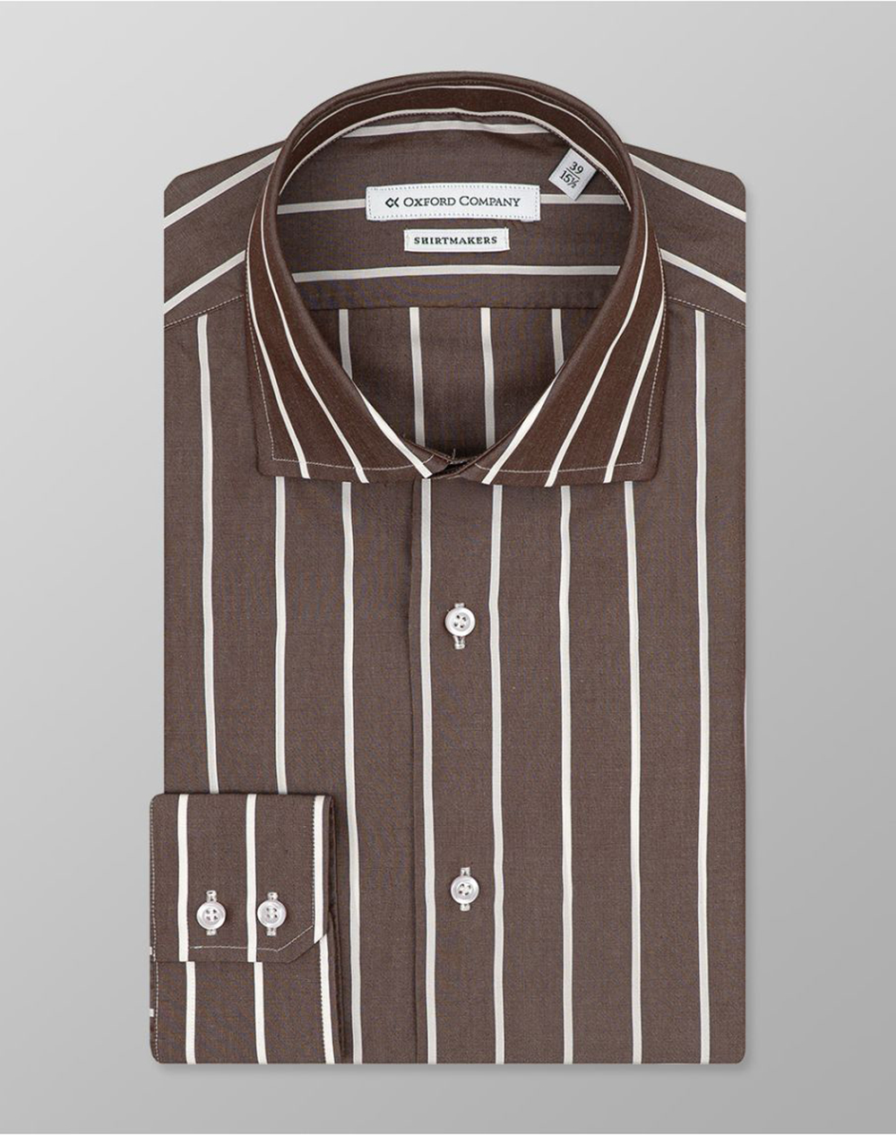 OXFORD COMPANY CLUB SLIM FIT ΠΟΥΚΑΜΙΣΟ M328NRZ21.01-01 Brown
