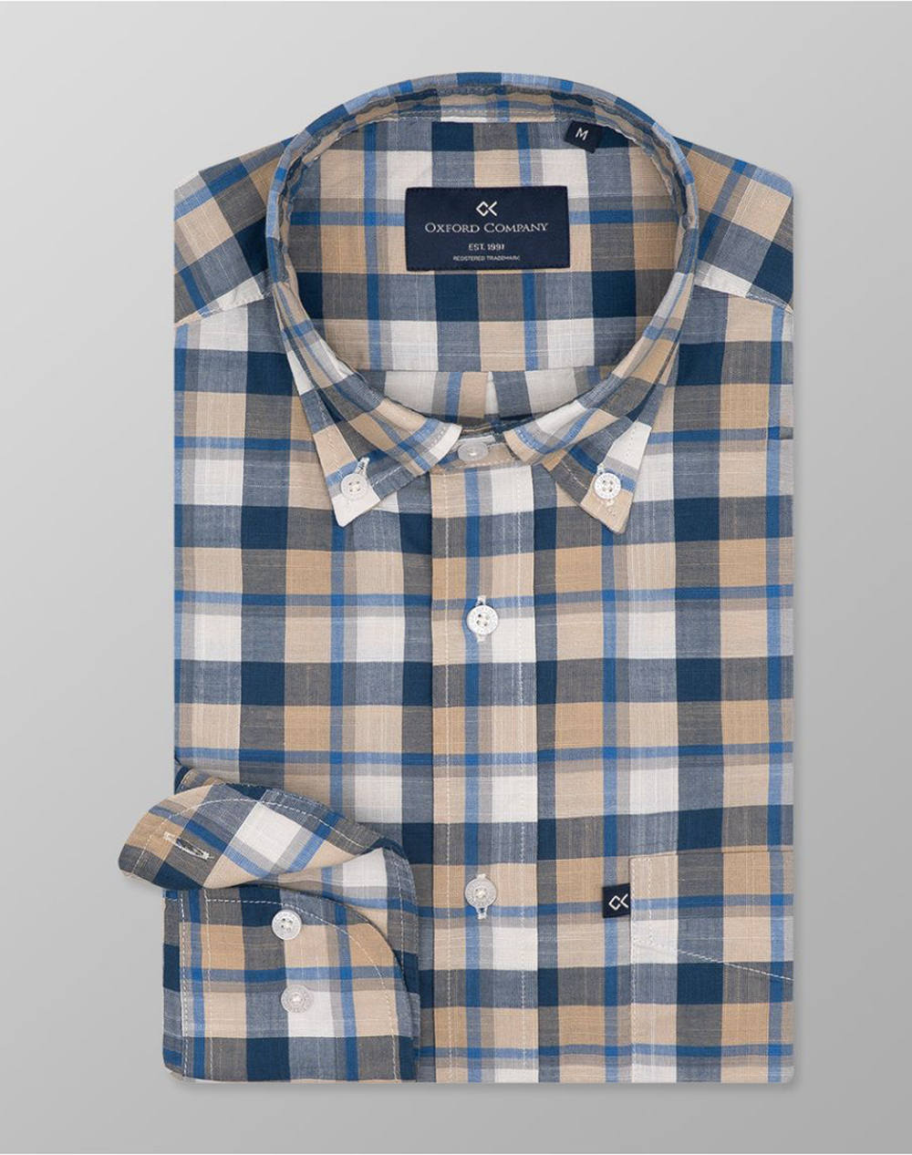 OXFORD COMPANY BUTTON DOWN 100%BAMBAKI ΥΠΟΚΑΜΙΣΟ F130-BZ10.03-03 Multi
