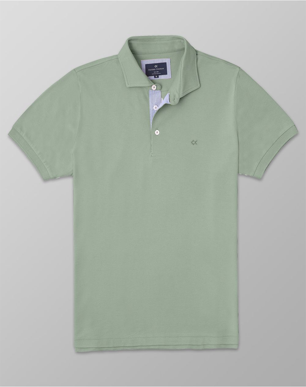 Oxford Company Ανδρική Μπλούζα Polo Κοντομάνικη Πράσινο Βαμβάκι