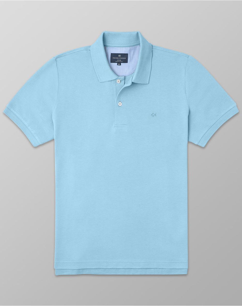 OXFORD COMPANY POLO KM 100% ΒΑΜΒΑΚΙ ΜΠΛΟΥΖΑ P511-PZ00.11-11 Ciel