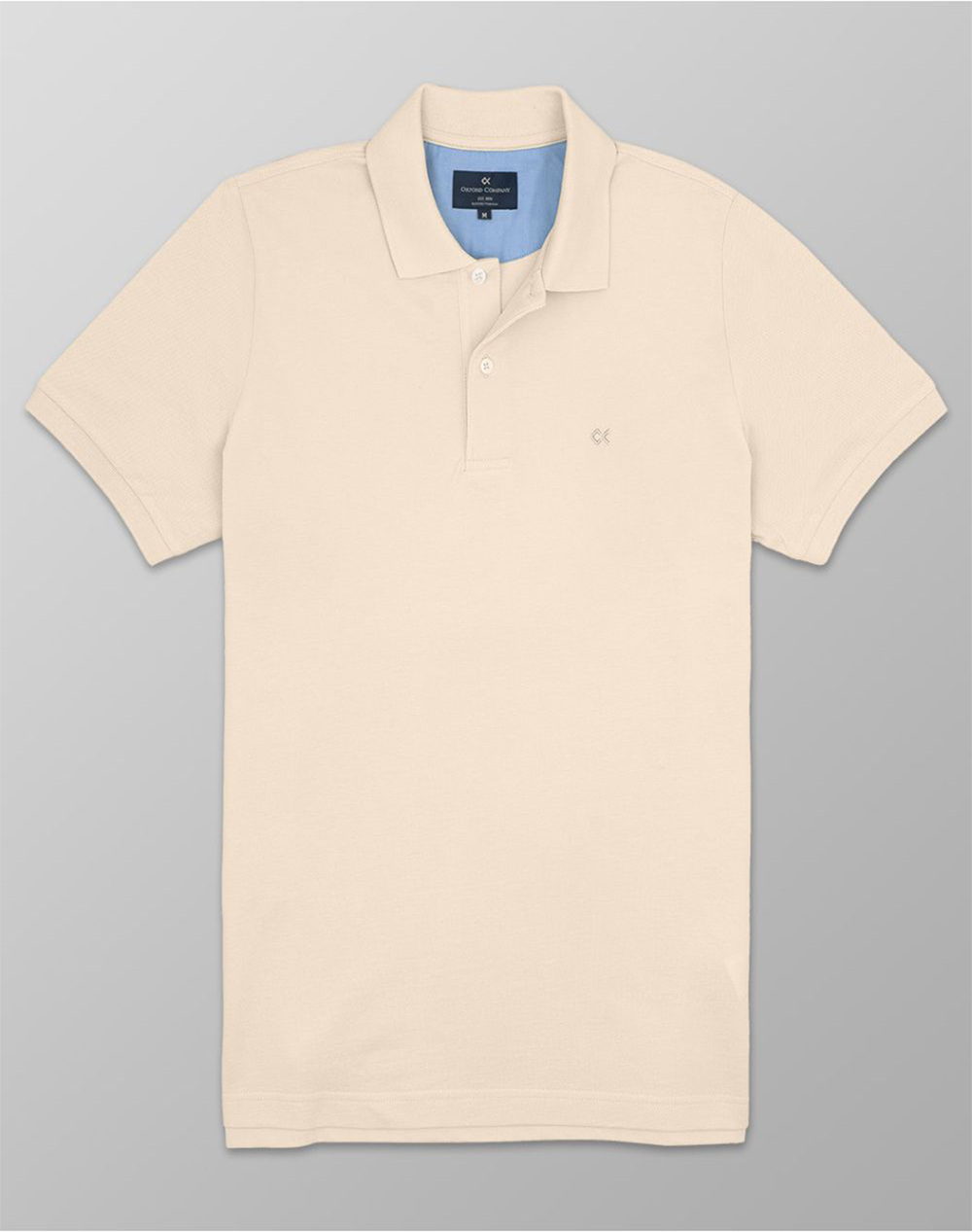 OXFORD COMPANY POLO KM 100% ΒΑΜΒΑΚΙ ΜΠΛΟΥΖΑ P511-PZ00.02-02 Ecru