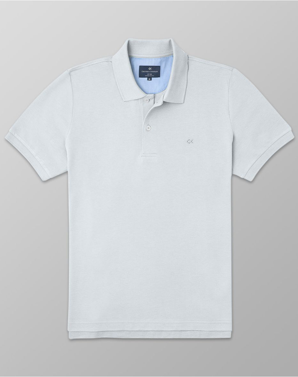 OXFORD COMPANY POLO KM 100% ΒΑΜΒΑΚΙ ΜΠΛΟΥΖΑ P511-PZ00.12-12 LightGray