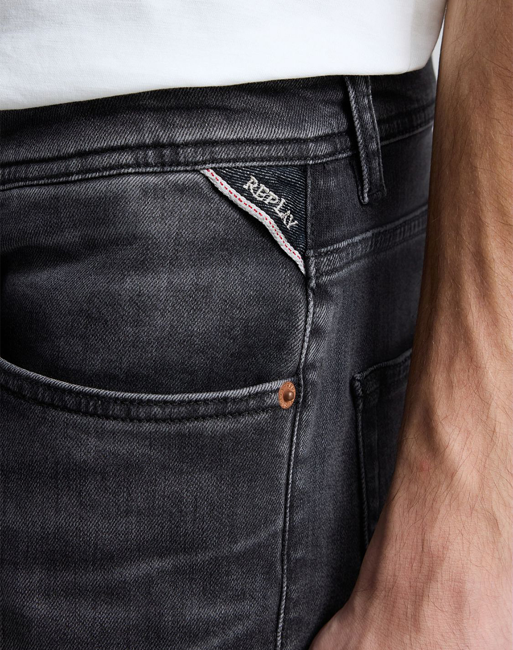 Replay Παντελόνι Κοντο Ma981Y 000 573B116-097 Denimgray ανδρικά ρούχα Σορτς Βερμουδες Jeans Politikos Shop Πολιτικός