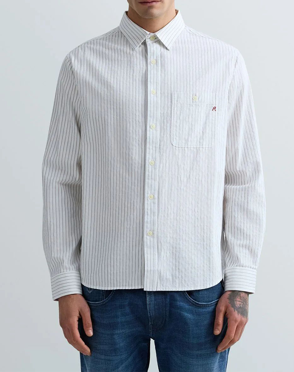 Ανδρικά Πουκάμισα Ριγέ (με Ρίγα) Replay
