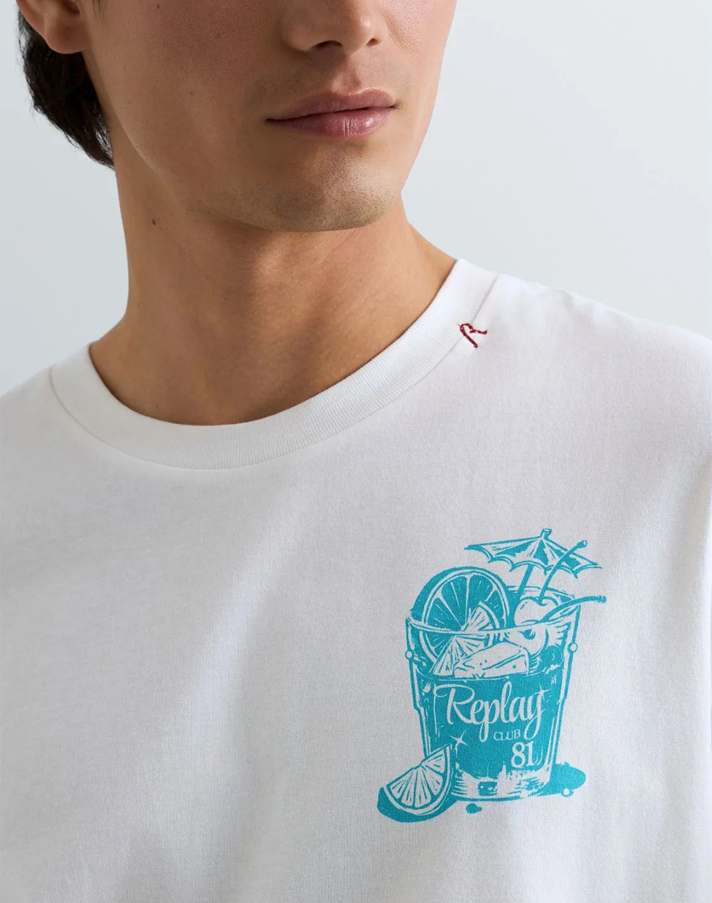 Replay Μακω M3338 000 2660-011 White ανδρικά ρούχα μπλούζες T-Shirt Politikos Shop Πολιτικός