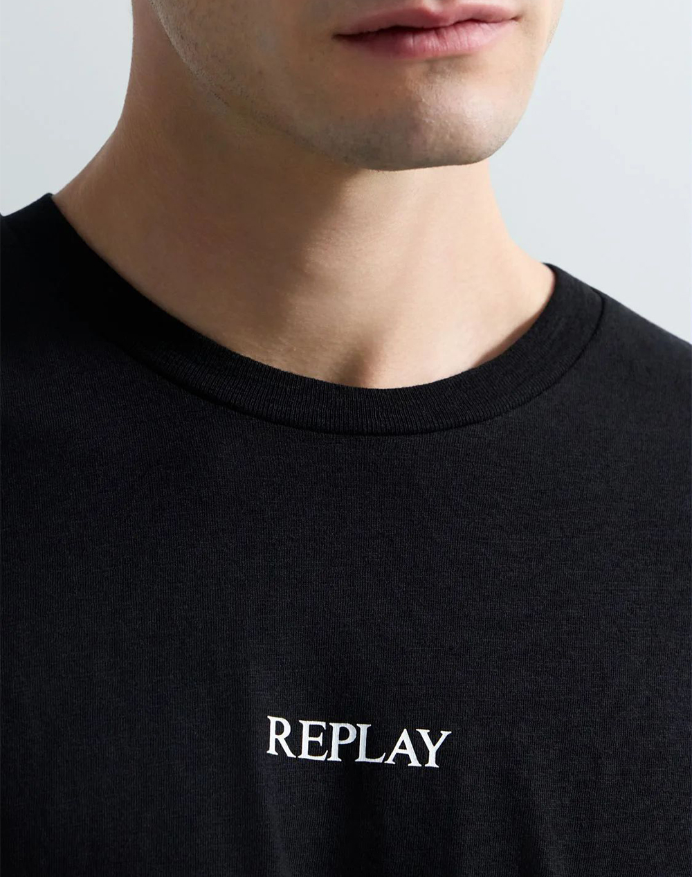 Replay Μακω M3403 000 24038-098 Black ανδρικά ρούχα μπλούζες T-Shirt Politikos Shop Πολιτικός