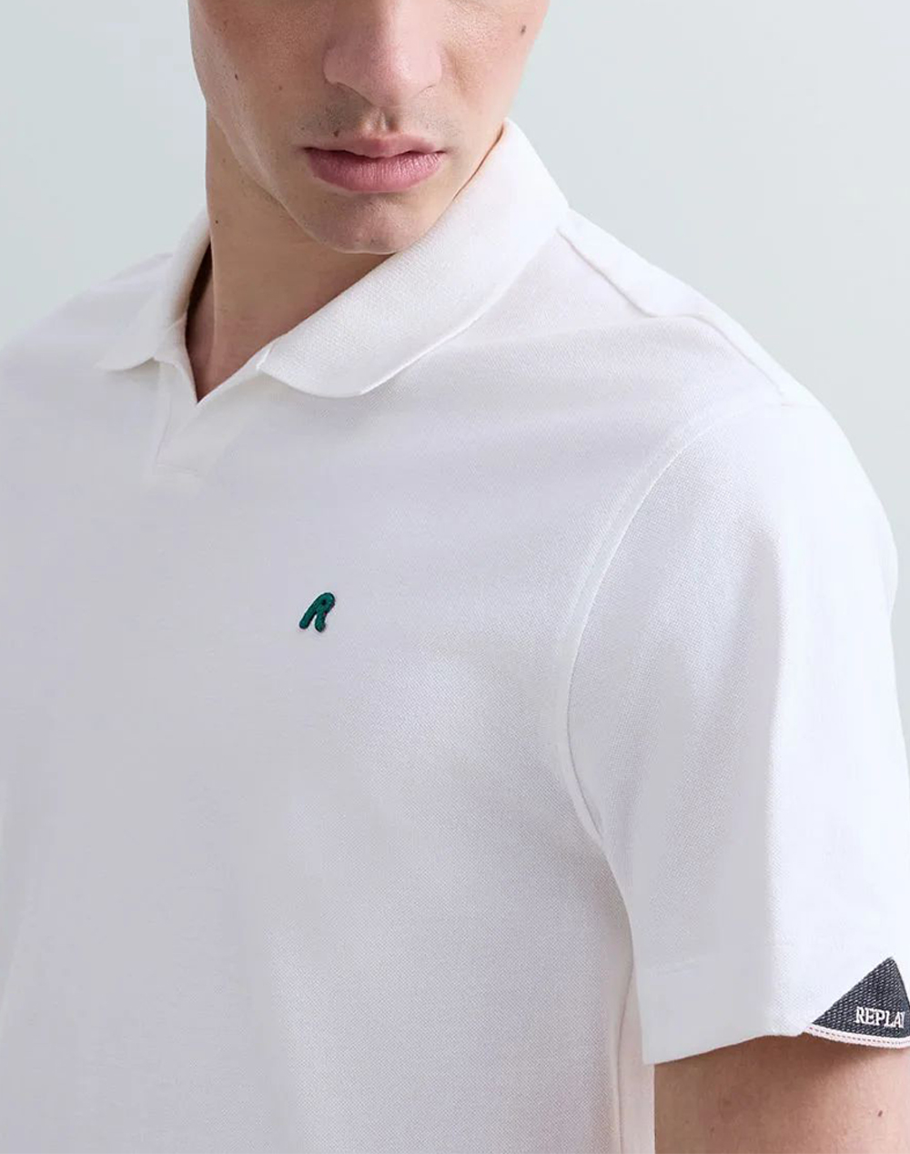 Replay Πολο M3465 000 21868-011 White ανδρικά ρούχα μπλούζες Polo Politikos Shop Πολιτικός