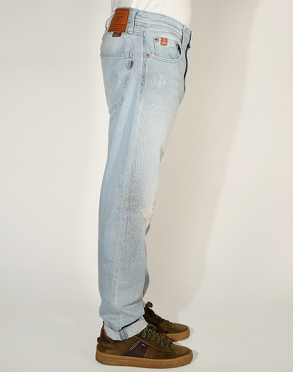 Staff Sapphire Man Pant 5-815 042 S3 055- 00 Denimlightblue ανδρικά ρούχα παντελόνια Jeans Politikos Shop Πολιτικός