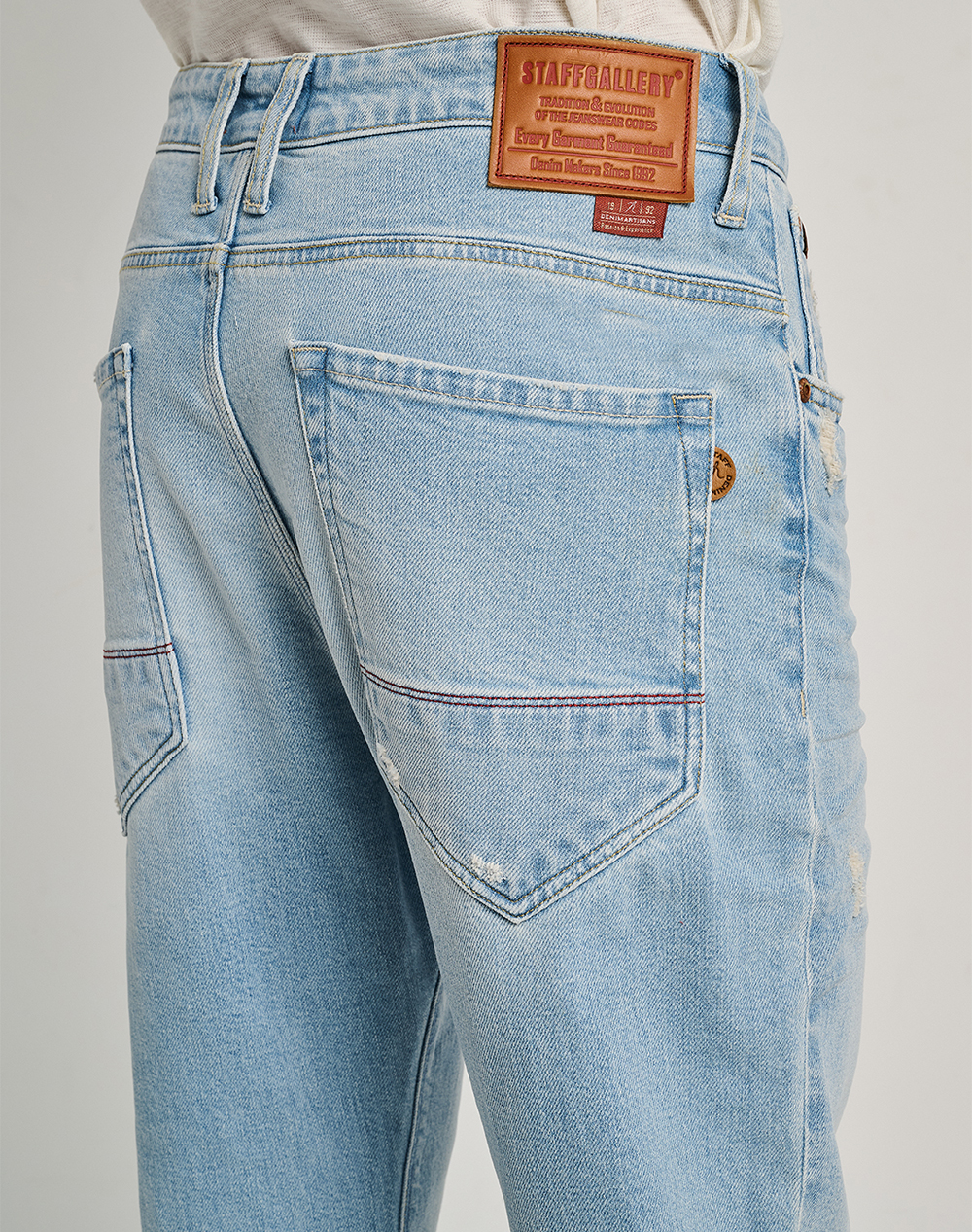 Staff Bob Man Pant 5-833 038 S3 055- 00 Denimlightblue ανδρικά ρούχα παντελόνια Jeans Politikos Shop Πολιτικός