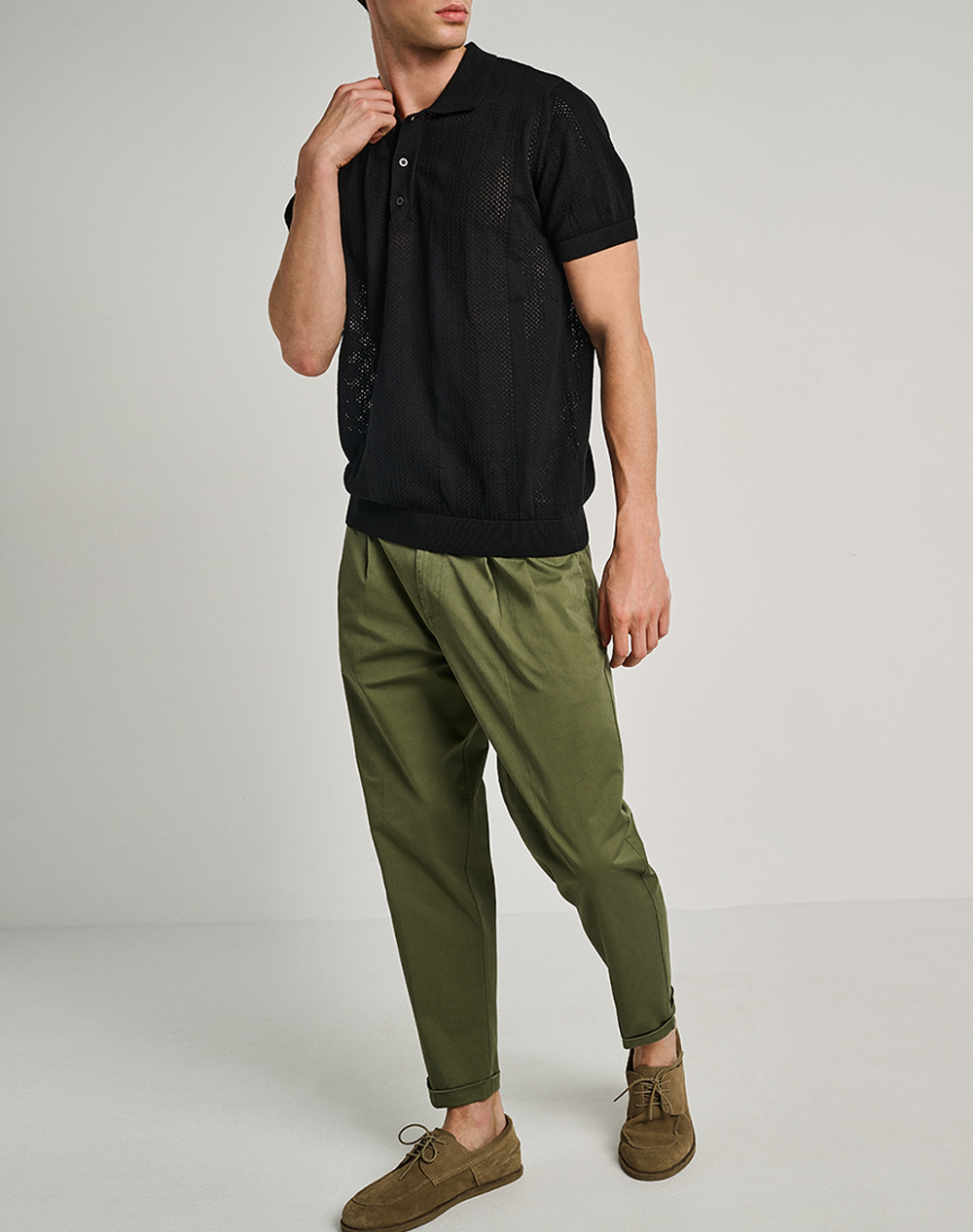 Staff Diogo Man Pant 98%Co 2%El 60-Bp0191 055-Ν0093 Khaki ανδρικά ρούχα παντελόνια Chinos Politikos Shop Πολιτικός