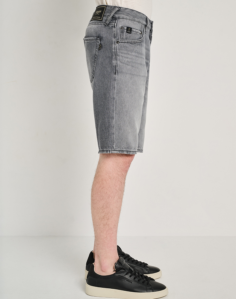 Staff Paolo Man Short Pant 100%Co 5-890 054 Gr 055- 00 Denimgray ανδρικά ρούχα Σορτς Βερμουδες Jeans Politikos Shop Πολιτικός