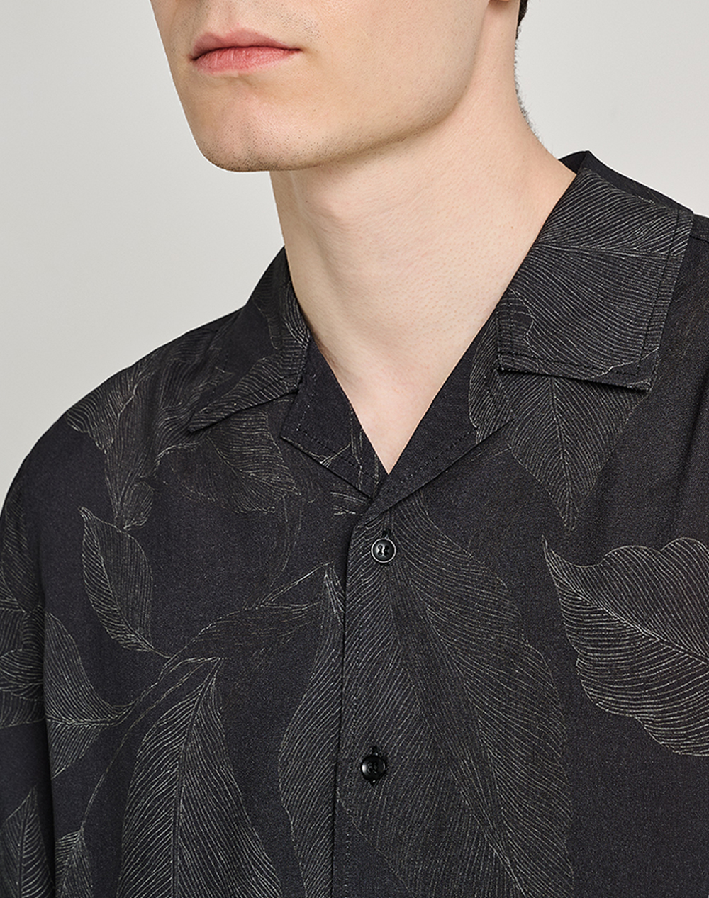 Staff Noel Man Shirt Short Sleeve 61-213 055-Ν0000 Black ανδρικά ρούχα πουκάμισα Politikos Shop Πολιτικός