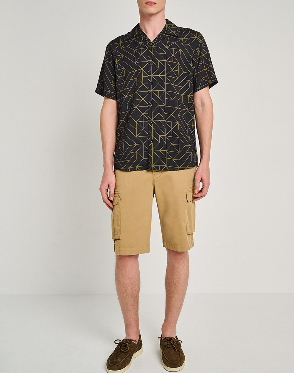 Staff Sean Man Shirt Short Sleeve 61-214 055-Ν0000 Multi ανδρικά ρούχα πουκάμισα Politikos Shop Πολιτικός