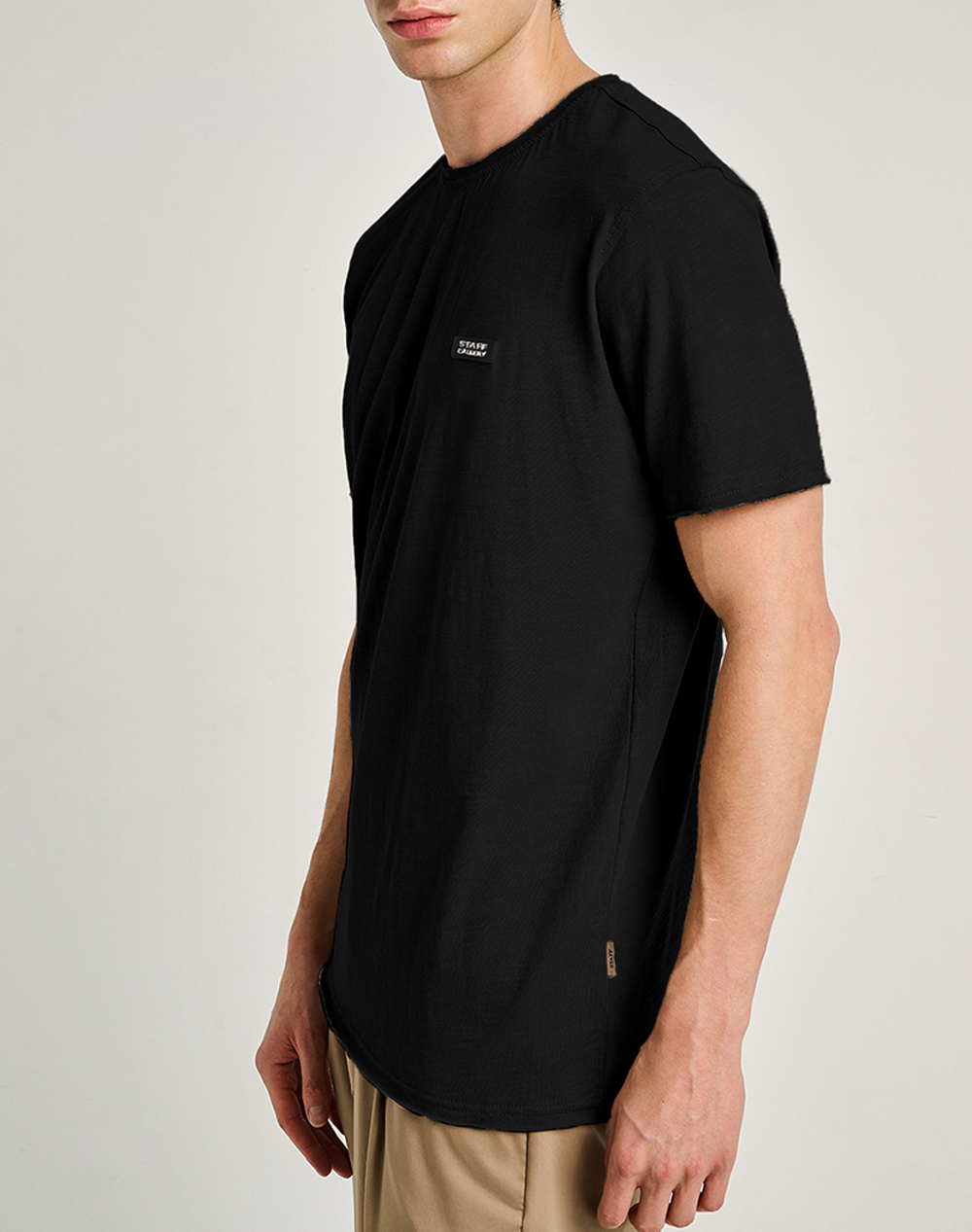 Staff Zeus Man T-Shirt 100%Co 64-016 055-Ν0090 Black ανδρικά ρούχα μπλούζες Politikos Shop Πολιτικός