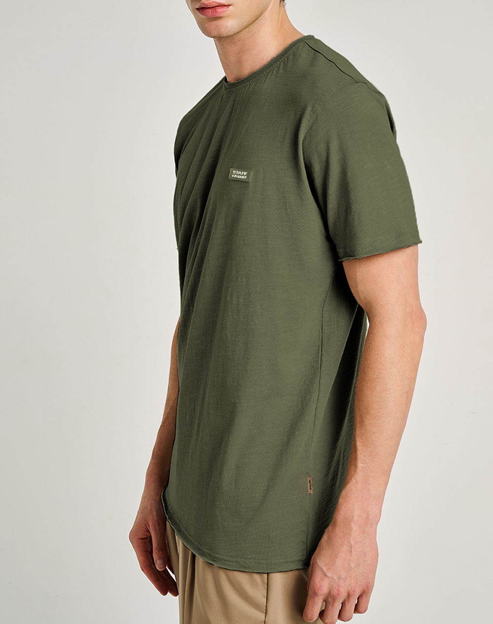 Staff Zeus Man T-Shirt 100%Co 64-016 055-Ν0093 Khaki ανδρικά ρούχα μπλούζες Politikos Shop Πολιτικός