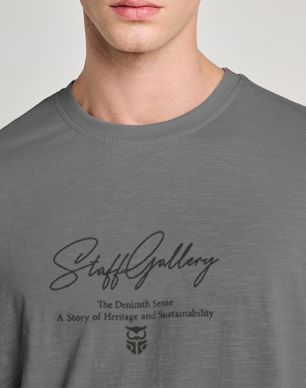 Staff Killian Man T-Shirt 100%Co 64-010 055-Ν0006 Gray ανδρικά ρούχα μπλούζες Politikos Shop Πολιτικός