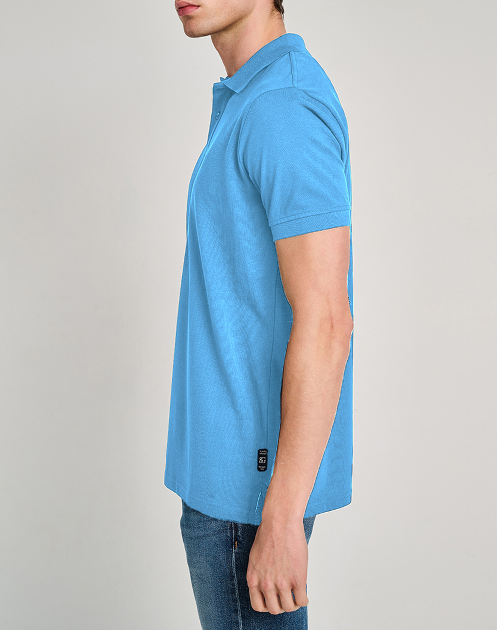 Staff Thomas Man Polo 100%Co 64-401 055-Ν0027 Lightblue ανδρικά ρούχα μπλούζες Politikos Shop Πολιτικός