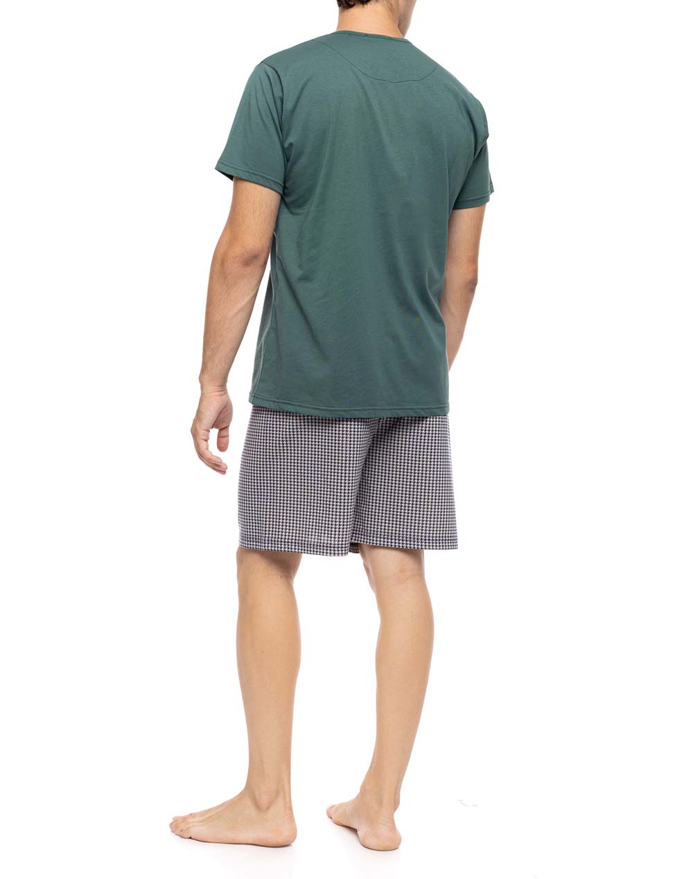 ULISSE PYJAMA 3PCS PETIT PLAID S-M606-SEA GREEN DarkGreen φωτογραφία