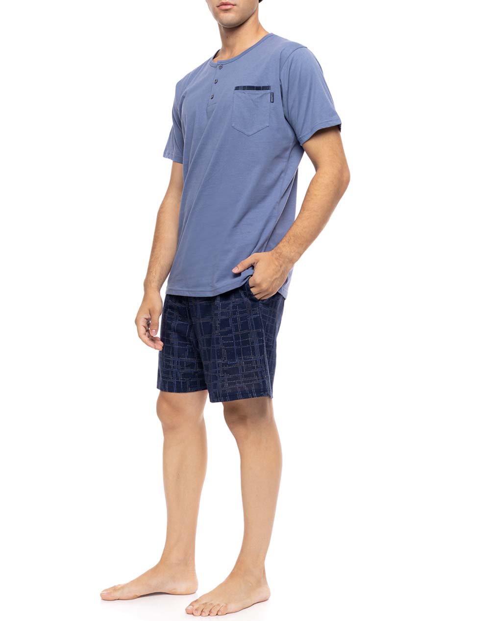 ULISSE PYJAMA 3PCS BLUE NIGHTS S-M621-Cosmos Blue Blue φωτογραφία
