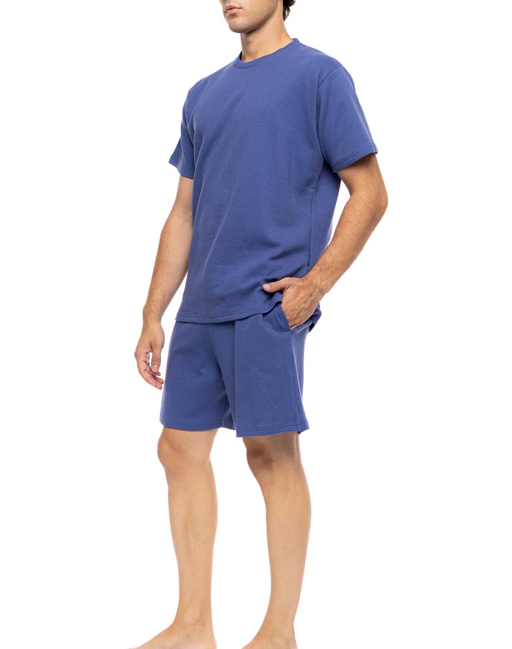 ULISSE PYJAMA JACQUARD ROUNDNECK SN-M112-INDIGO BLUE Indigo φωτογραφία