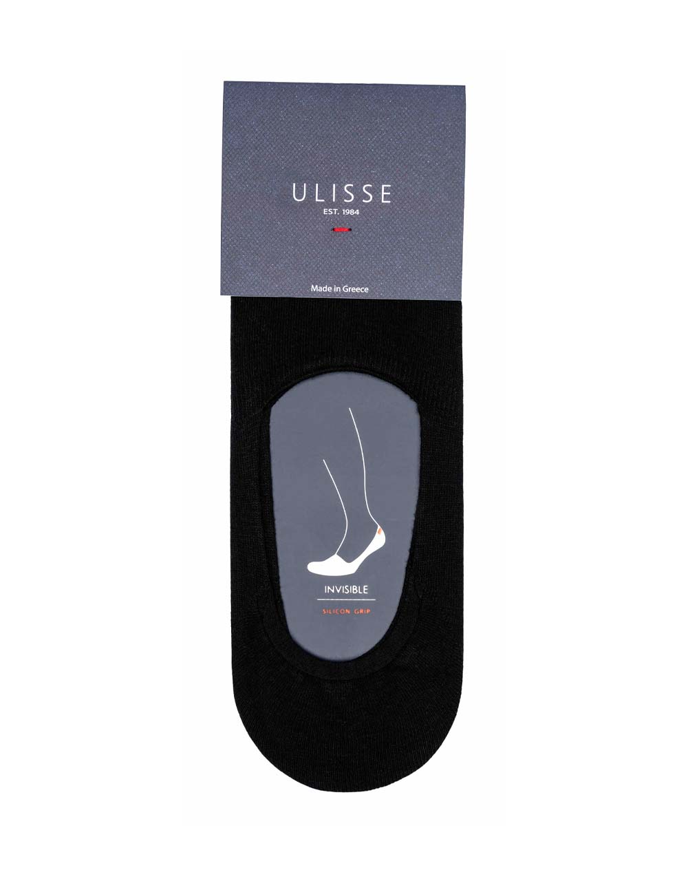 ULISSE SOCKS MEN ULISSE INVISIBLE SC-M100-266-BLACK Black φωτογραφία