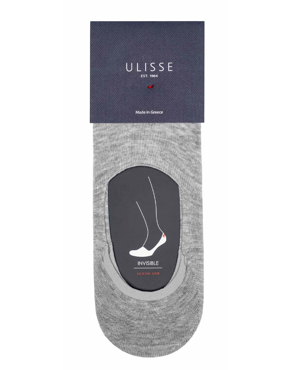 ULISSE SOCKS MEN ULISSE INVISIBLE SC-M100-266-GREY Gray φωτογραφία