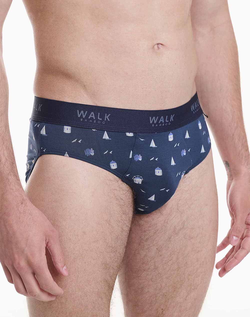 WALK ΑΝΔΡΙΚΟ ΣΛΙΠ BAMBOO ΜΕ ΣΧΕΔΙΟ SANTORINI W1775-25-MULTI Multi