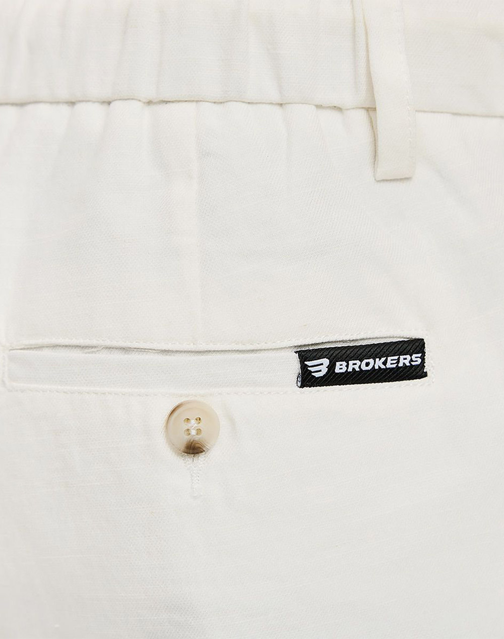 BROKERS ΑΝΔΡΙΚΟ ΠΑΝΤΕΛΟΝΙ ΒΑΜΒΑΚΕΡΟ 26014108487-1 White φωτογραφία