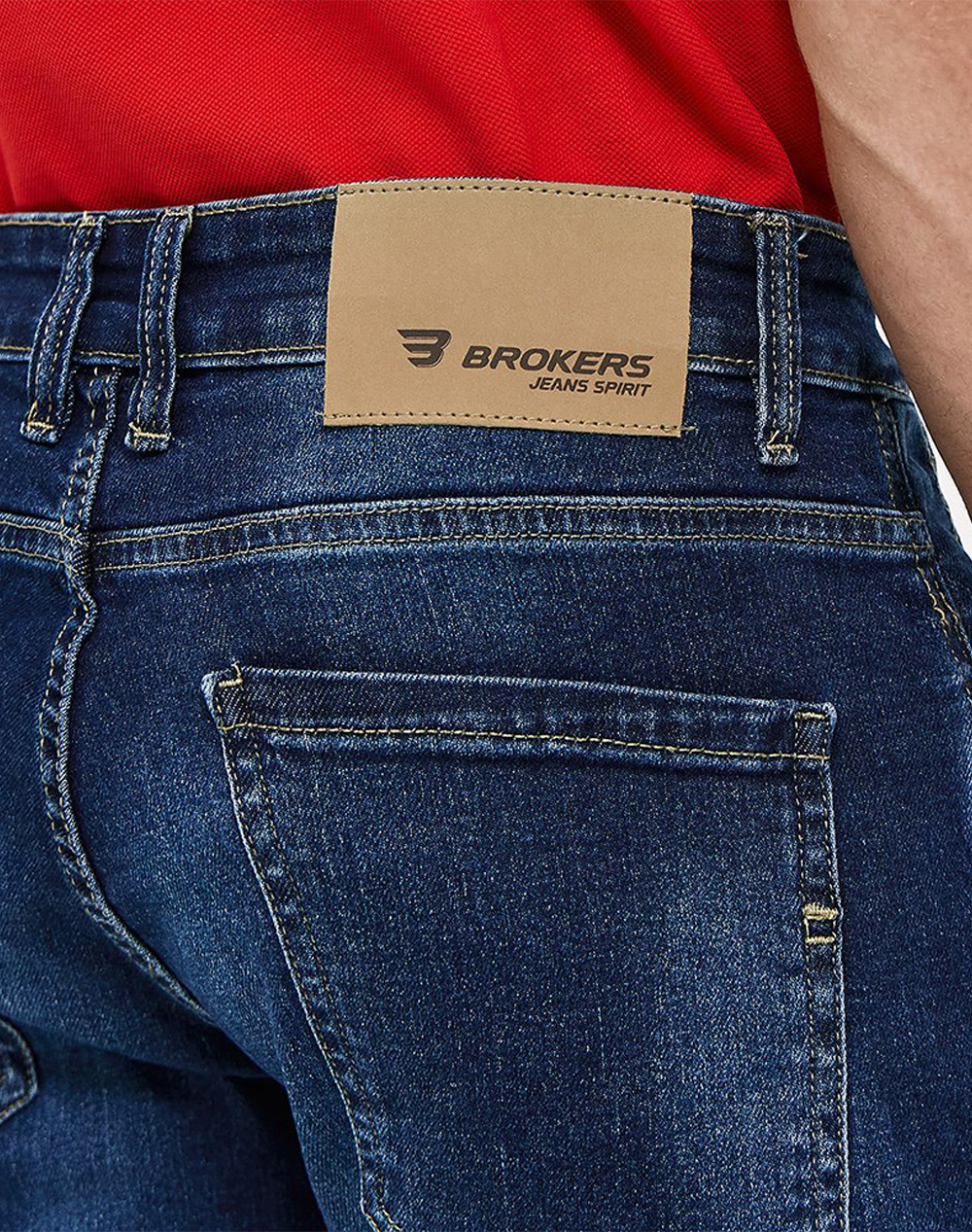 Brokers Ανδρικό Παντελόνι Jean 26013401358-70 Denimblue ανδρικά ρούχα παντελόνια Jeans Politikos Shop Πολιτικός