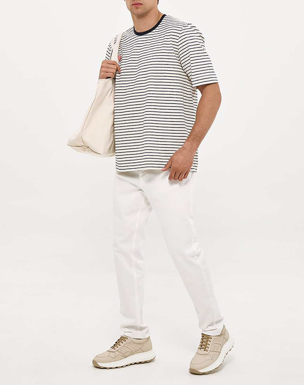 Brokers Ανδρικό Παντελόνι Jean 26013402371-1 White ανδρικά ρούχα παντελόνια Jeans Politikos Shop Πολιτικός