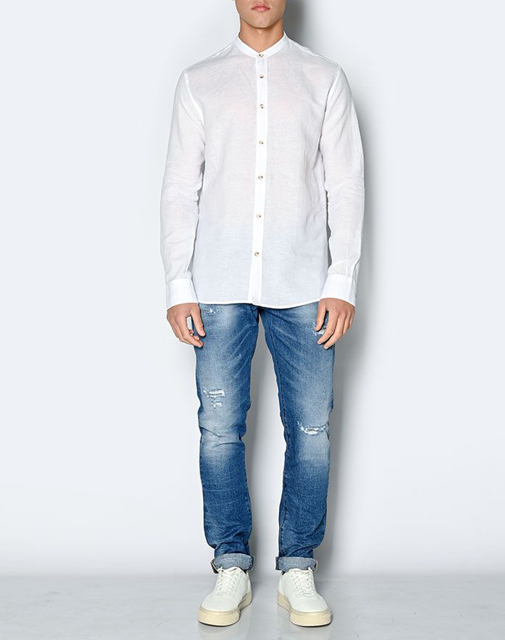 Brokers Ανδρικό Πουκαμισο Regular Μ 2301666108-1 White ανδρικά ρούχα πουκάμισα Politikos Shop Πολιτικός