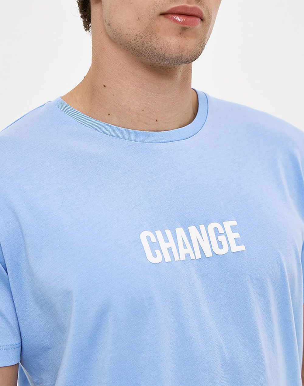 Brokers Ανδρικό T-Shirt 26017112751-73 Ciel ανδρικά ρούχα μπλούζες Politikos Shop Πολιτικός