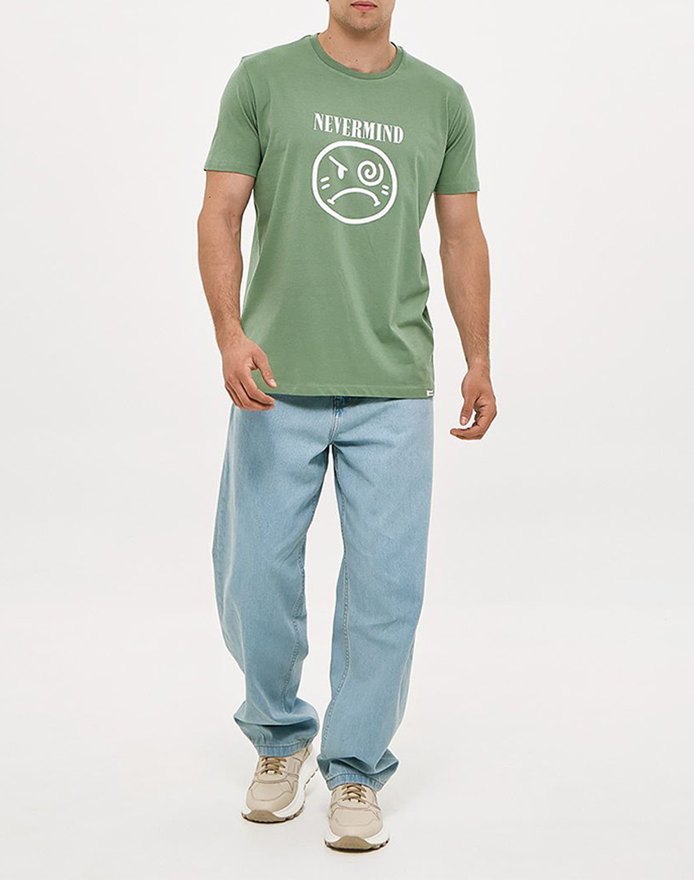 Brokers Ανδρικό T-Shirt 26017113751-60 Green ανδρικά ρούχα μπλούζες Politikos Shop Πολιτικός