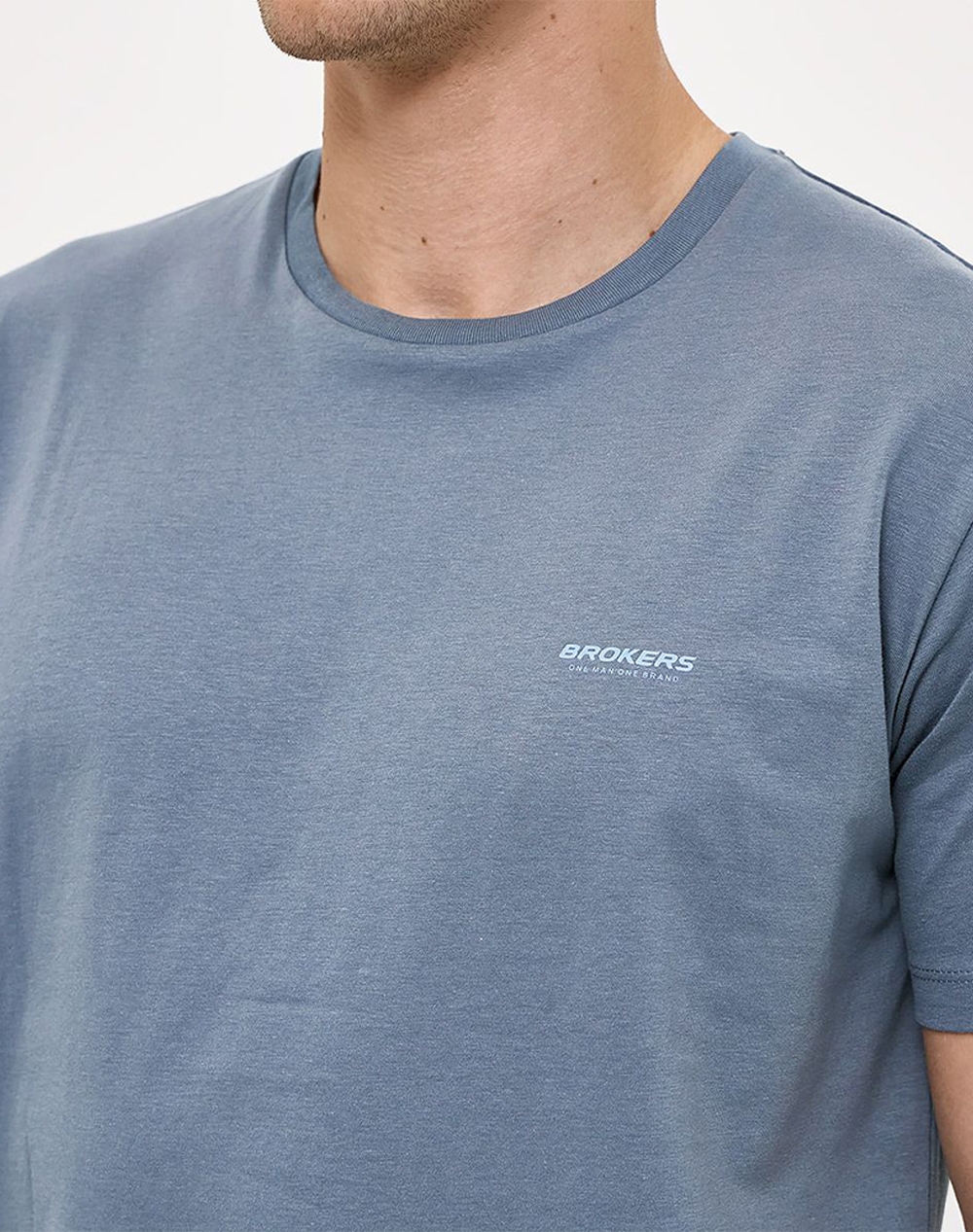 Brokers Ανδρικό T-Shirt 26017100751-74 Rafblue ανδρικά ρούχα μπλούζες Politikos Shop Πολιτικός