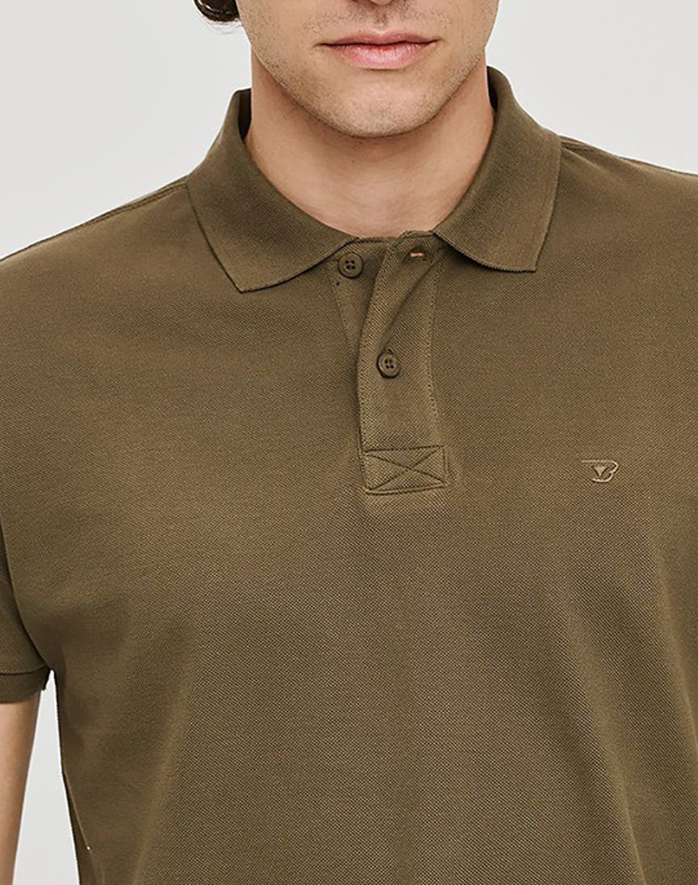 Brokers Ανδρικό Polo 26017801756-62 Khaki ανδρικά ρούχα μπλούζες Politikos Shop Πολιτικός