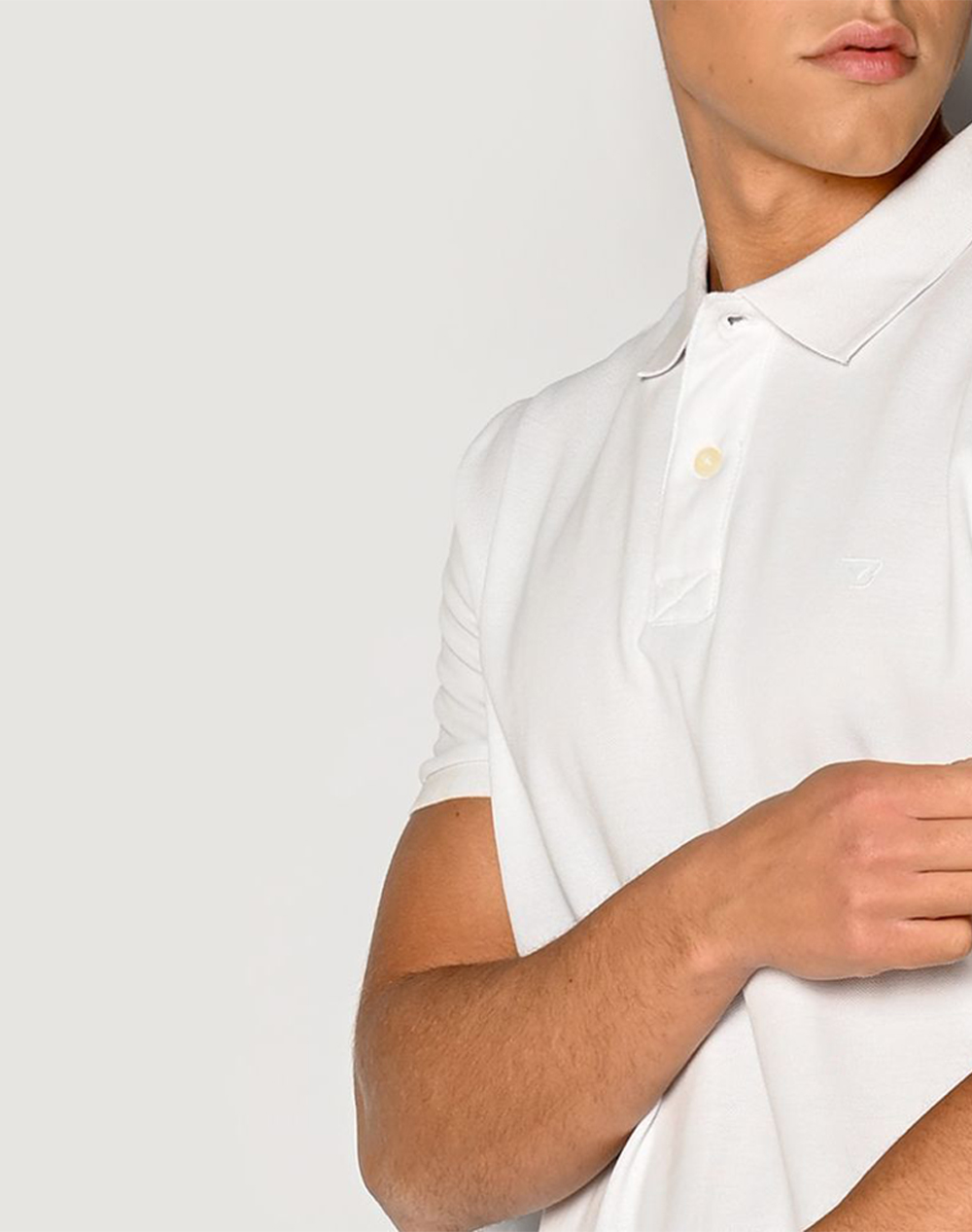 Brokers Ανδρικό Polo 26017801756-1 White ανδρικά ρούχα μπλούζες Politikos Shop Πολιτικός