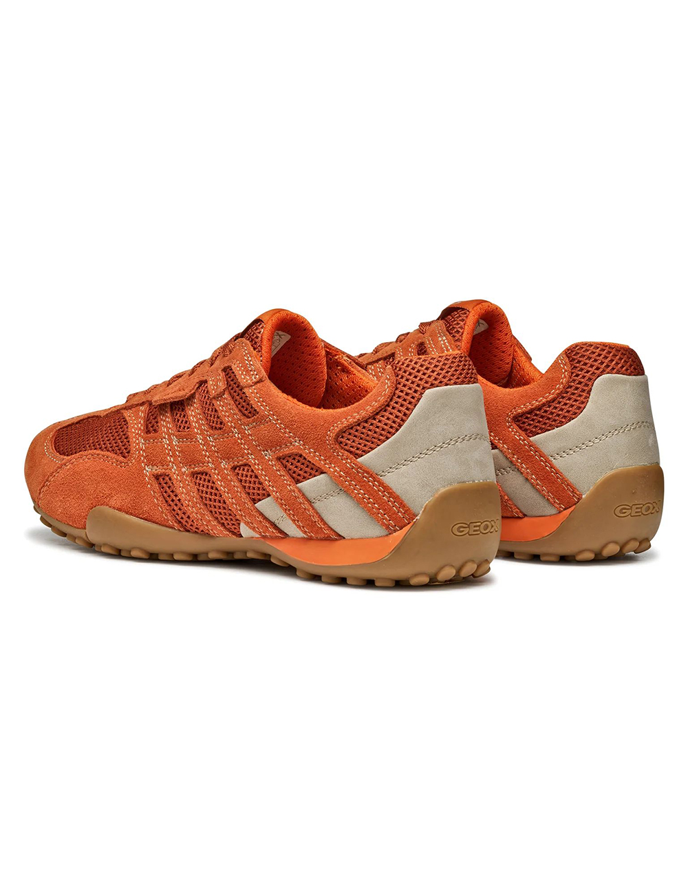 Geox U Snake Original A - Sue+Mesh U55Mna02214C6014-C6014 Orange ανδρικά παπούτσια Sneakers Politikos Shop Πολιτικός