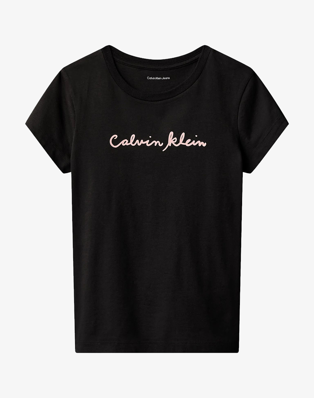 CALVIN KLEIN JEANS SCRIPT LOGO SLIM SS T-SHIRT LVCKSJA17G-8Y-16Y-BEH Black