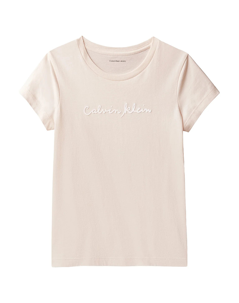 CALVIN KLEIN JEANS SCRIPT LOGO SLIM SS T-SHIRT LVCKSJA17G-8Y-16Y-TEV LightPink