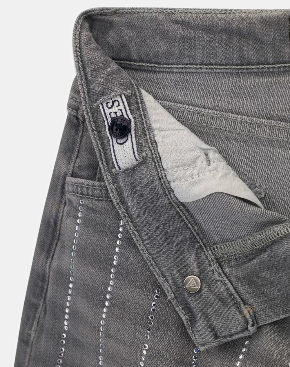 Guess Palazzo Grey Str Denim Pants Παντελόνι Παιδικό Girl J6Ra02D5A60-Rysk Denimgray παιδικά Κορίτσι ρούχα παντελόνι Politikos Shop Πολιτικός